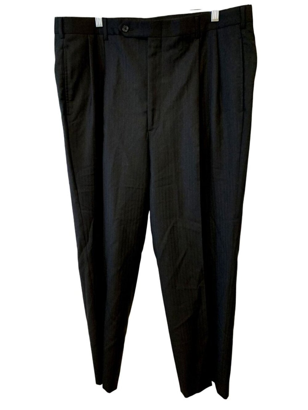 Mesler's Custom Tailored Mens 38x30.5 Dark Gray Dress Pants Pleated